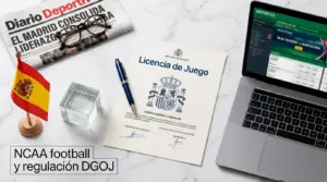 Apuestas NCAA football desde España: legalidad DGOJ, límites y fiscalidad 2026